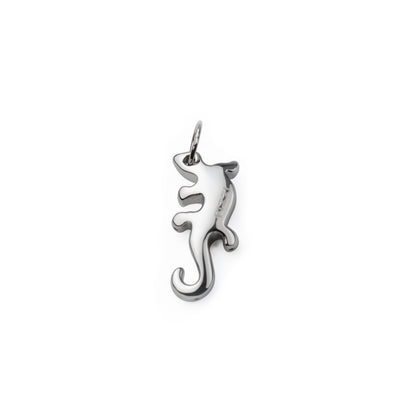 Collana con pendente in argento lucertola grande