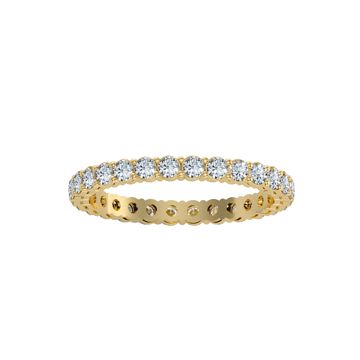 18k Yellow Gold Eternity Ring with 2.4 Carat Diamonds