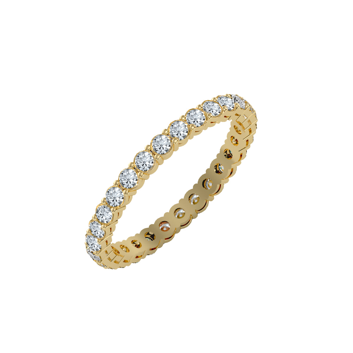 18k Yellow Gold Eternity Ring with 2.4 Carat Diamonds