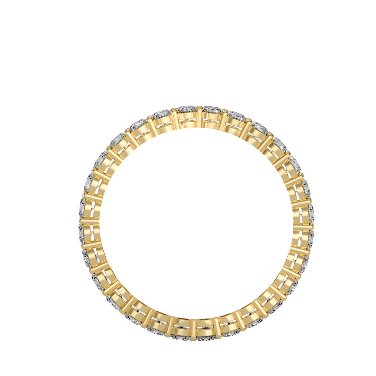 18k Yellow Gold Eternity Ring with 2.4 Carat Diamonds