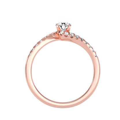 Valentino Solitär-Pavé-Ring aus 18-karätigem Roségold mit 0,56 Karat Diamanten
