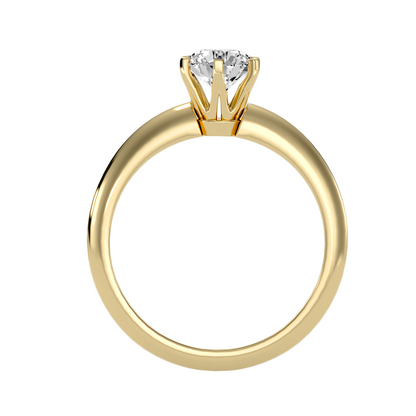 Solitärring aus 18-karätigem Gelbgold mit 0,84 Karat Diamanten