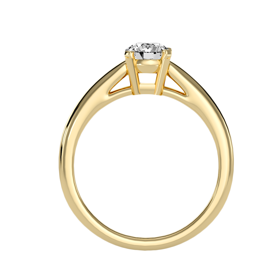 Anello Solitario in Oro Giallo 18k con diamanti da 0,60 carati