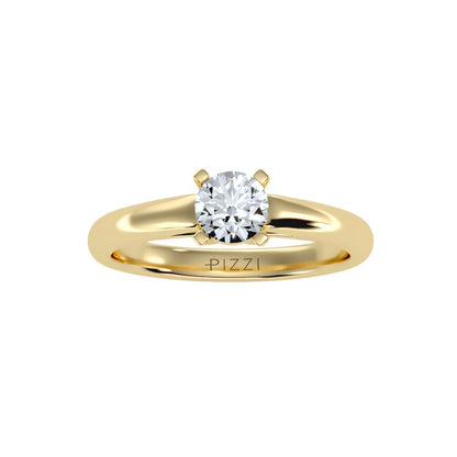 Solitärring aus 18-karätigem Gelbgold mit 0,60 Karat Diamanten