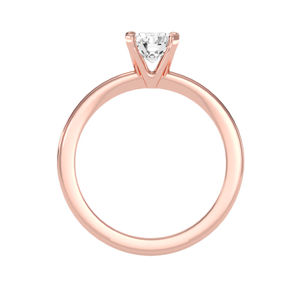 Solitärring aus 18-karätigem Roségold mit 0,75 Karat Diamanten