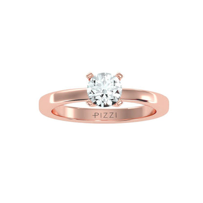 Solitärring aus 18-karätigem Roségold mit 0,75 Karat Diamanten