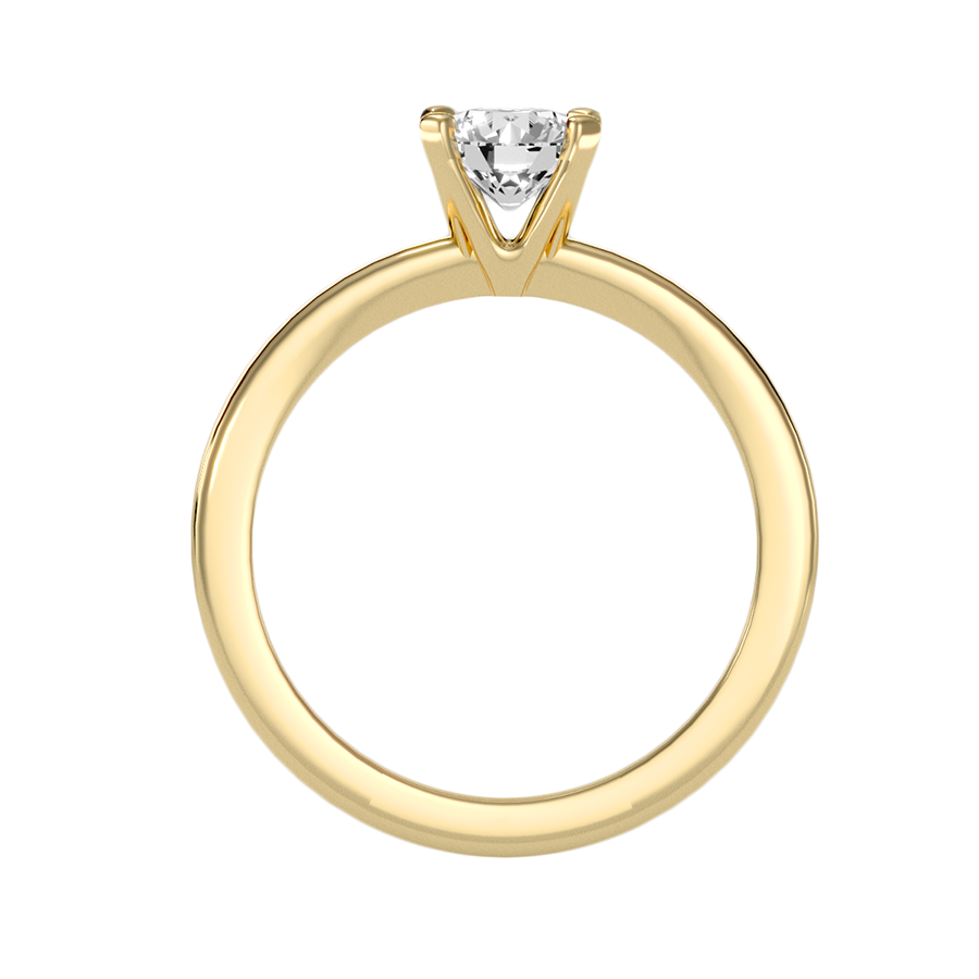 18k Yellow Gold Solitaire Ring with 0.75 Carat Diamonds