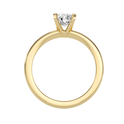 Solitärring aus 18-karätigem Gelbgold mit 0,75 Karat Diamanten