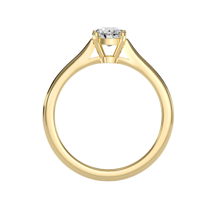 Solitärring aus 18-karätigem Gelbgold mit 0,50 Karat Diamanten