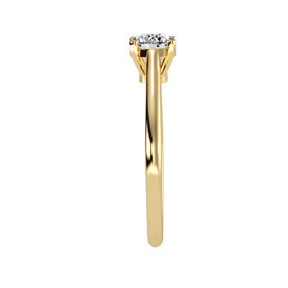 Solitärring aus 18-karätigem Gelbgold mit 0,50 Karat Diamanten