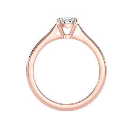 Solitärring aus 18-karätigem Roségold mit 0,50 Karat Diamanten