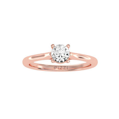 Solitärring aus 18-karätigem Roségold mit 0,50 Karat Diamanten