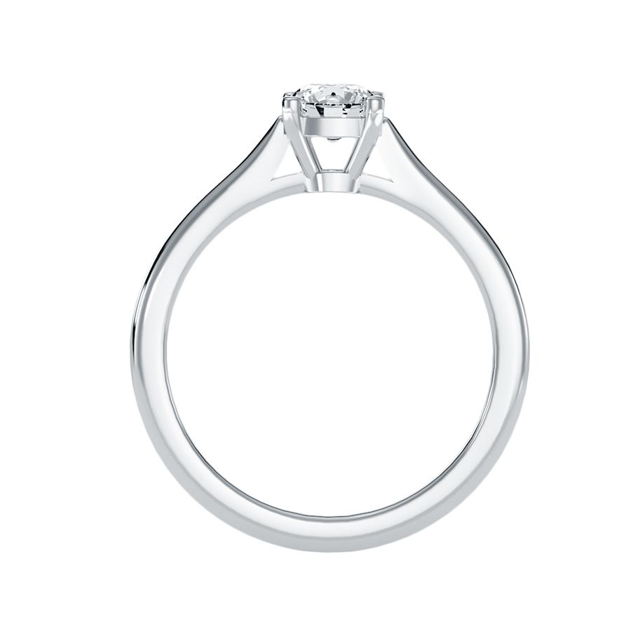 Solitärring aus 18-karätigem Weißgold mit 0,50 Karat Diamanten