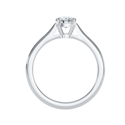 Solitärring aus 18-karätigem Weißgold mit 0,50 Karat Diamanten