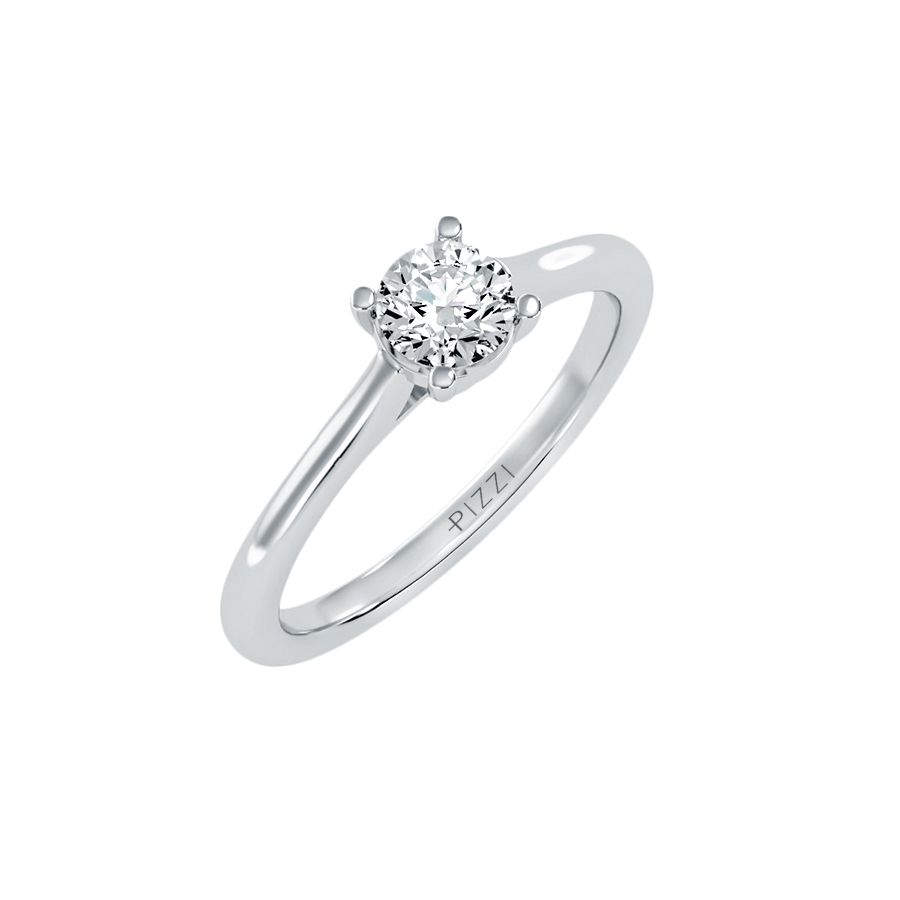 Solitärring aus 18-karätigem Weißgold mit 0,50 Karat Diamanten