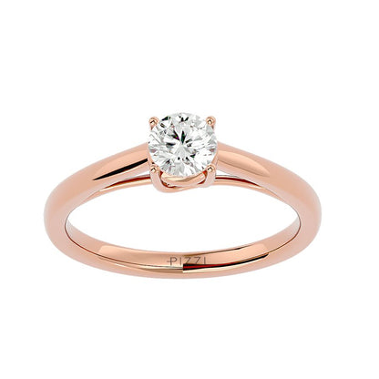 Solitärring aus 18-karätigem Roségold mit 0,56 Karat Diamanten