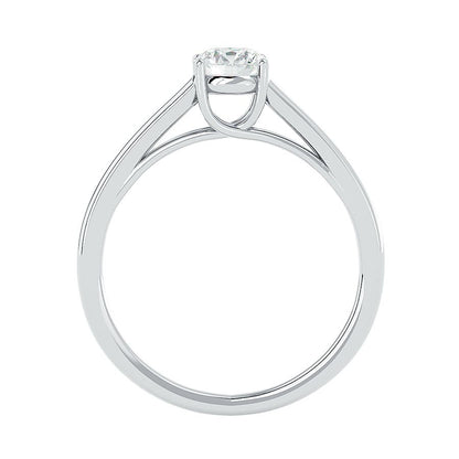 Solitärring aus 18-karätigem Weißgold mit 0,56 Karat Diamanten