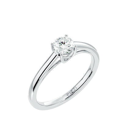 Solitärring aus 18-karätigem Weißgold mit 0,56 Karat Diamanten