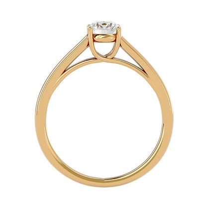 Solitärring aus 18-karätigem Gelbgold mit 0,56 Karat Diamanten