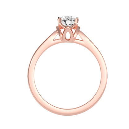 Solitärring aus 18-karätigem Roségold mit 0,70 Karat Diamanten