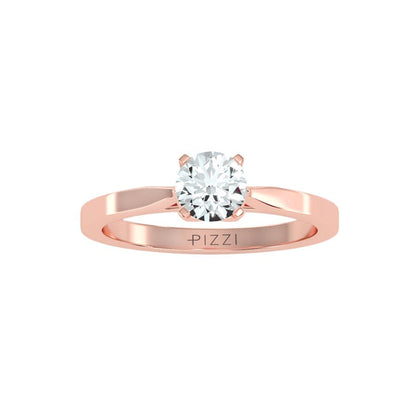 Solitärring aus 18-karätigem Roségold mit 0,70 Karat Diamanten