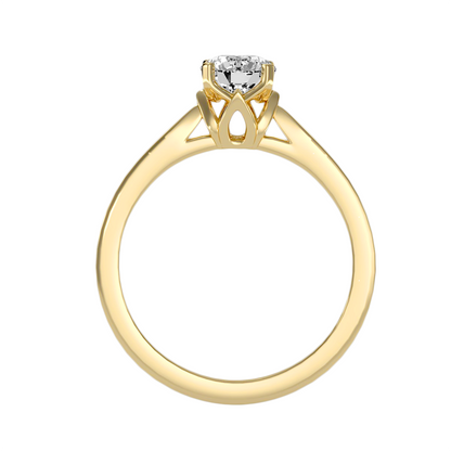 Solitärring aus 18-karätigem Gelbgold mit 0,70 Karat Diamanten