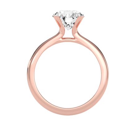 Solitärring aus 18-karätigem Roségold mit 0,66 Karat Diamanten