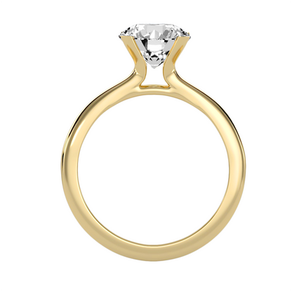 Solitärring aus 18-karätigem Gelbgold mit 0,66 Karat Diamanten