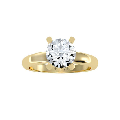 Solitärring aus 18-karätigem Gelbgold mit 0,66 Karat Diamanten