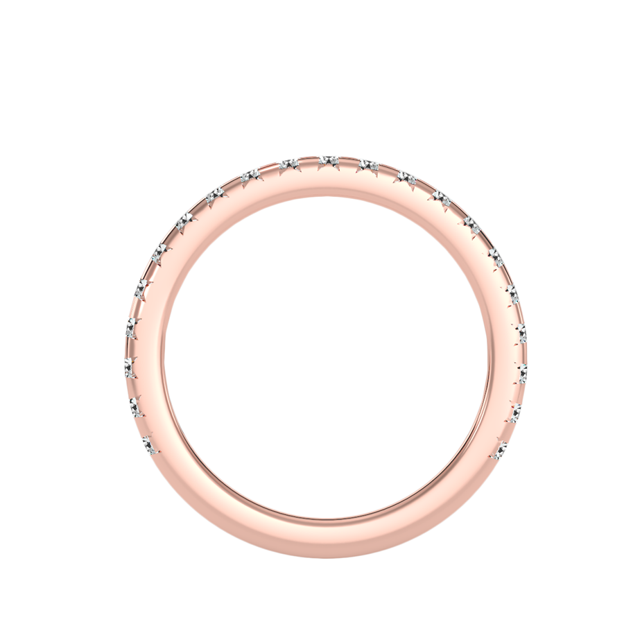 18k Rose Gold Eternity Ring with 0.75-Carat Diamonds