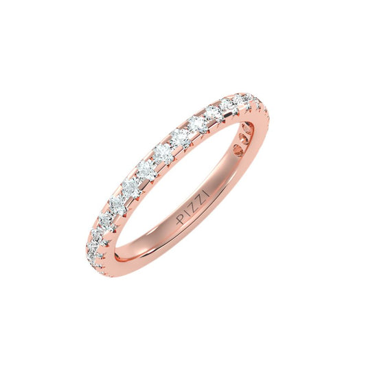 Anello Eternity in Oro Rosa 18k con diamanti da 0.75 carati