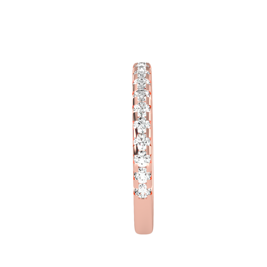 18k Rose Gold Eternity Ring with 0.75-Carat Diamonds