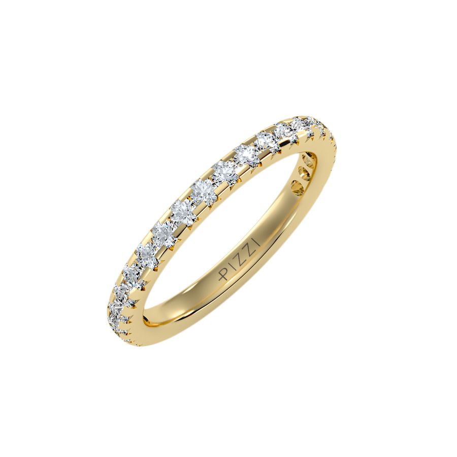 18k Yellow Gold Eternity Ring with 0.75 Carat Diamonds