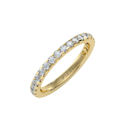 Anello Eternity in Oro Giallo 18k con diamanti da 0.75 carati