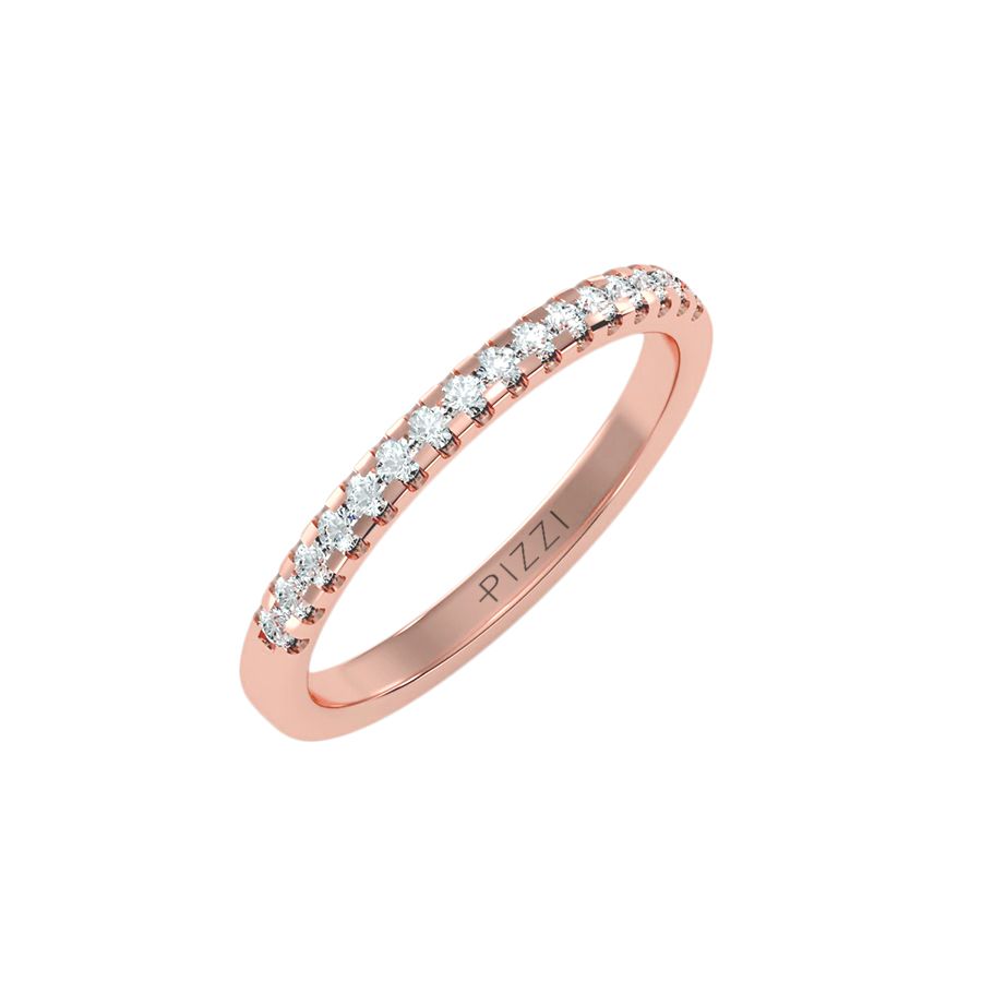 18k Rose Gold Eternity Ring with 0.30-Carat Diamonds
