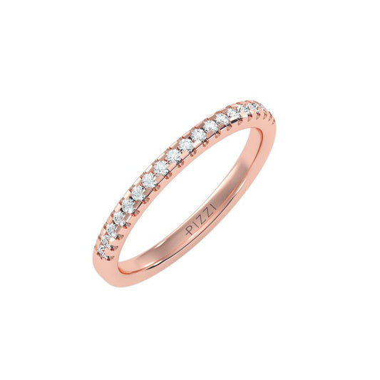 18k Rose Gold Eternity Ring with 0.20-Carat Diamonds