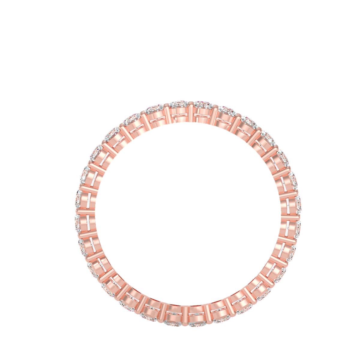 18k Rose Gold Eternity Ring with 2.4 Carat Diamonds