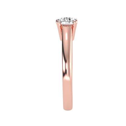 Solitärring aus 18-karätigem Roségold mit 0,60 Karat Diamanten