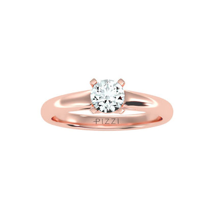 Solitärring aus 18-karätigem Roségold mit 0,60 Karat Diamanten
