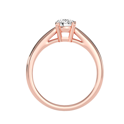 Solitärring aus 18-karätigem Roségold mit 0,60 Karat Diamanten