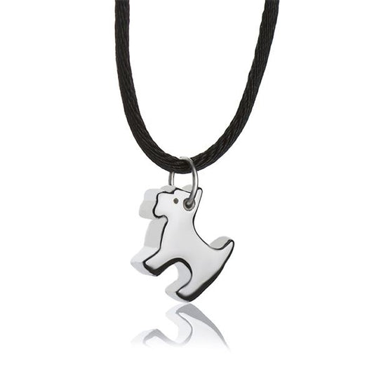 Collana con pendente in argento Cane