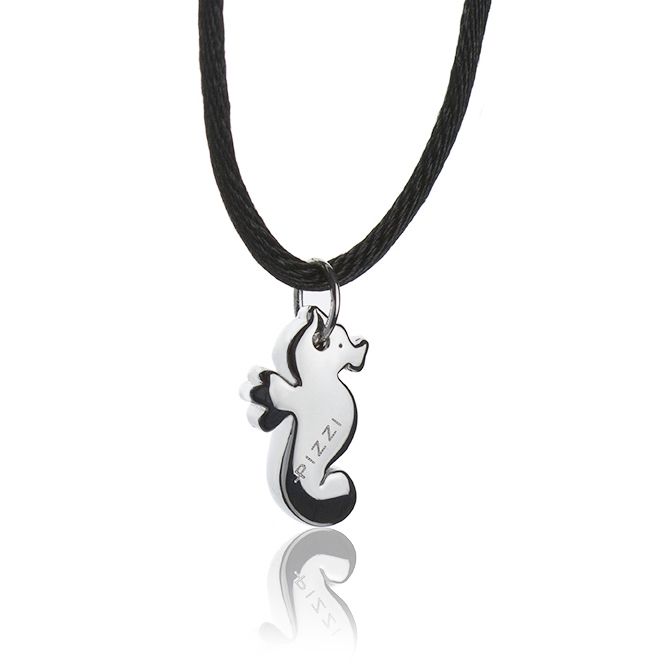 Collana con pendente in argento cavalluccio marino