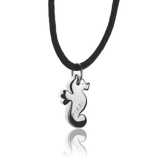 Collana con pendente in argento cavalluccio marino
