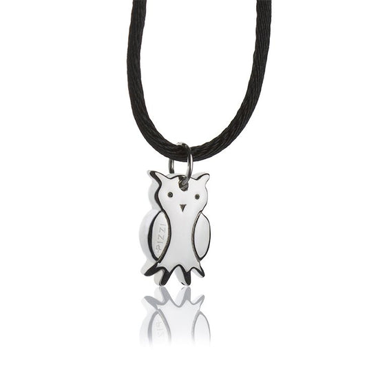 Collana con pendente in argento civetta