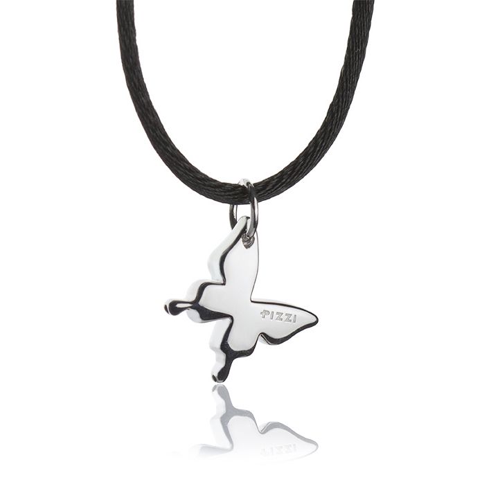 Collana con pendente in argento farfalla