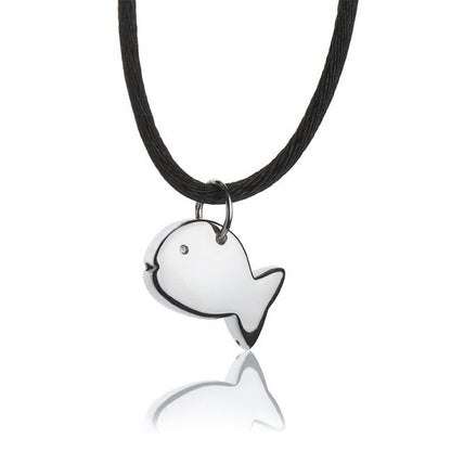 Collana con pendente in argento  pesce