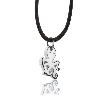 Collana con pendente in argento polipo