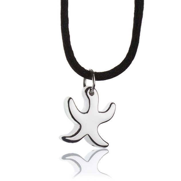 Collana con pendente in argento stella marina
