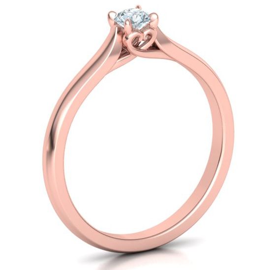 0.20 ct Solitaire Ring in 18k Rose Gold