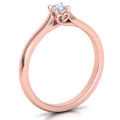 Solitärring mit 0,20 ct in 18 Karat Roségold